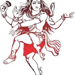 DivineDesigns™ Natraj in Red & Black Color Wall Sticker | Wall Sticker for Living Room/Bedroom/Office and All Decorative Stickers-picture-11