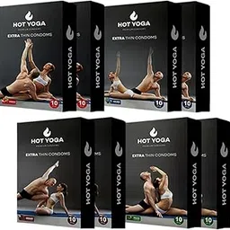 HOT YOGA Premium Condoms Combo Pack for Men – Flavoured Paan, Chocolate, Strawberry & Blueberry | Pack of 8 (10 Pieces Each) | Dotted & Safe, Comfortable Protection-picture-15