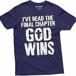 APSRA TRADER Men's Jesus Christ T-Shirt Bible Verse Church Religion Christian Tee God Wins Shirt-picture-13
