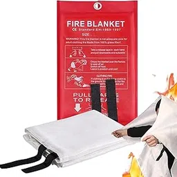 MVM Enterprise Fire Blanket Emergency for Home Kitchen - Safety Fiberglass Fire Suppression Blanket Great for School, Fireplace, Grill, Car, Office, Warehouse (100 X 100 CM)-picture-38