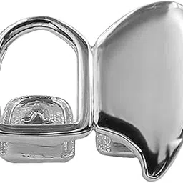 EXPORA Hiphop Double Cap Fang Grills Teeth Hollow Top Tooth Caps Silver-image-54