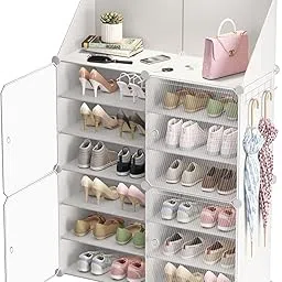 Bigkart Detachable Shoe Rack for Home| Easy to Assemble, Space Saving, Stackable Cubes Design Shoe Cabinet-picture-24
