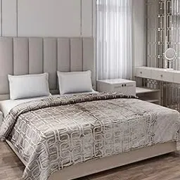 Monte Carlo Grey Solid Double Bed 190 GSM Ac Blacket-picture-43