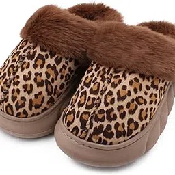 vritraz Women's Comfort Slip On Closed Toe Warm Winter House Clog Indoor Slipper with Cute Print and Degins-picture-20