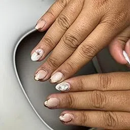 11.11 Professional Nail Art Set, Rose Gold and White Star Design, Elegant Manicure Collection-picture-15