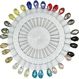 ROZZ Designs 30Pins Crystal Multicolour Hijab Pins | Brooch for Girls | Women (Pack of 30)-picture-10