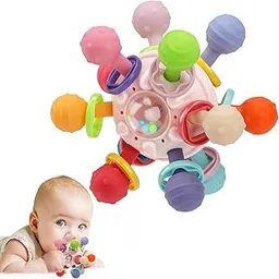 TOHIBEE Baby Montessori Sensory Toys for 0-6 6-12 Months, Baby Teether Teething Toys for Babies 0 3 6 12 18 Months, Newborn Infant Learning Developmental Toys Gifts for 1 2 Year Old Boys Girls (Pink)-picture-14