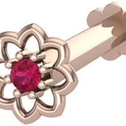 dishis 18K/14K Yellow/Rose/White Gold Nose Pin(Screw) for Women-picture-19