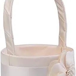 bnf® 6x Elegant Satin Floral Bud Flower Girl Baskets for Wedding Party Ceremony | Wedding Supplies | Ring Pillows & Flower Baskets-picture-48