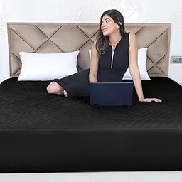 AVI Ultra Soft Waterproof Quilted Fitted Mattress Protector California King Size Breathable Hypoallergenic Noiseless Bed Protector Mattresses Cover (California King 72x84 inch | 6x7 ft, Black)-picture-12