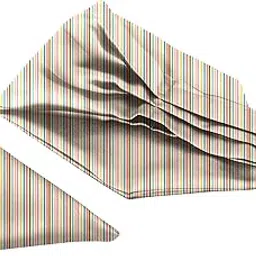 Pink & Cream Stripes Printed Satin Neckwear Ascot and Matching Pocket Square Set for Men-image-29