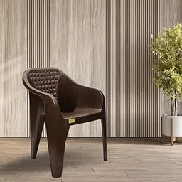 Patiofy Plastic Chair Single, Arm Chair for Home, Plastic Chair for Living Room Chair, Outdoor Chair/Plastic Chair for Home/Plastic Chair with Glossy & Matte Finish (Pack of 1/ Brown)-picture-37