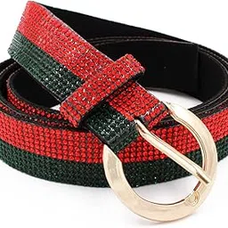 vritraz Women's Rhinestone Skinny Waistband Belt for Women-picture-51