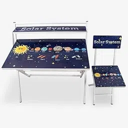 Wishing Clouds Study Table With Chair Set for Kids 3-10 Years (Design - Universe) Engineered Wood, 76.2 x 45.7 x 76.2 Cm-picture-33