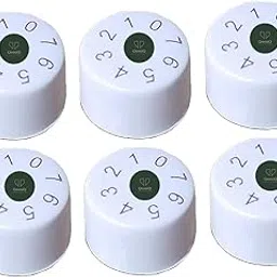 QemiQ® -"Fan Speed Controller Knob" Mini Size (9 Unit's) Hole Size:3mm White-picture-50