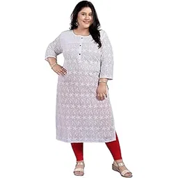 darika Women Chikankari Kurti in Dark Blue for Plus Size & Small Size.-picture-55