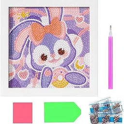 TLISMI DIY Diamond PaintingArt Kitwith 6.7 Inches Wooden Framefor Kids, Children | Cute Cartoon DesignsArt and Craft SetVery Suitable forBoys and Girls,Birthday Gift & Home Decoration-picture-23