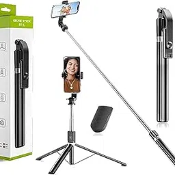 R1L 3-in-1 Extendable Selfie Stick, Portable Tripod Stand with Bluetooth Remote, Black Phone Holder, 6 Feet Extension-image-98