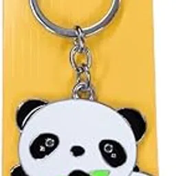 iconic keychains Cute Panda Keychains/Keyrings, Metal Steel, Single Piece Key Chain, Multi-Colour Design for Girls and Boys-picture-59