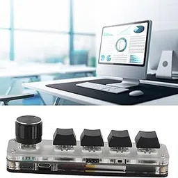 Mini 4 Key Mechanical Gaming Keypad, Programmable USB BT Switch Backlit Keypad for Gaming Office Media-picture-25