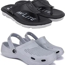 Combo Pack of 2 Slipper/Flip Flops/Slides/Clogs/Sandals for Men (V-Sultan Vs Clog 500)-image-2