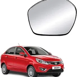 PALAUTOLIGHTS TATA ZEST (2014-2021) Left Side Mirror Convex Curved Glass/Side Glass-Left/Passenger Side image 1