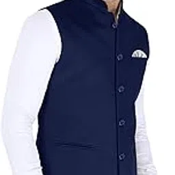 minaar creations Cotton Blend Nehru Jacket for Men-picture-21
