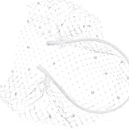 Fascinator Mesh Face Veil Party Headdress Tea Birdcage Veil Elegant for Girl White | 1 Bridal Wedding Veil-image-17