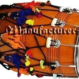 Gosaimusical Store Natural Finish Punjabi Bhangra Dhol Mango Wood Dholak Indian Folk Musical Instrument-picture-25