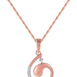 p.c. chandra jewellers 14k (585) Rose Gold and Diamond Pendant for Women-picture-38