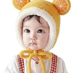 khillayox Baby Winter Hood with Cute Prints – Super Soft & Warm Woolen Cap for Kids 1-5 Years | Cozy Windproof Hat for Boys & Girls-picture-27