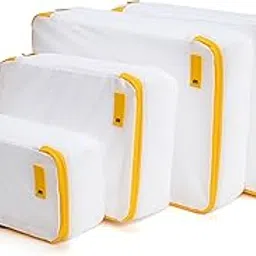 MOKOBARA The Packing Cube Nylon Fabric Water Resistant Travel Organizer Wardrobe Organizer Set Of Packing Bag (Xl,Large, Medium, Shoe Bag, Toiletry Bag) (Set Of 4, Still Loading Sunray), Black-image-92