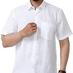 Men's Pure Khaadi Cotton Regular Fit Half Sleeves Solid Casual Shirt-picture-27