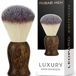 RUBAB MEN Premium Soft Shaving Brush for Men |Leopard Edition| Experience Luxury Shaving with Cruelty-Free Bristles & Classic Wooden Handle | Designed & Crafted in India-image-84