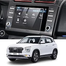LF Hyundai Creta 2020 Car Accessories Navigation or Music System (Stereo) Touch Screen Guard (Company Fitted) - 8inch Clear-picture-16