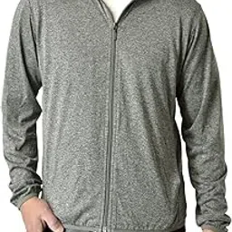 Arge Men's Rash Hoodie, Sweat Absorbent, Quick Drying, Cooling to the Touch, UV Protection, UPF 50+, Zip Hoodie, A2Q/3L, 53 Gray Heather-image-12