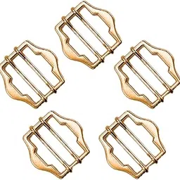 ANI Accessories Matt Golden Double Prong Buckle Strap Buckles for Shoes Purse Making Accessories-picture-15