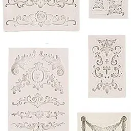5 Pcs Silicone Cake Mould, Silicone Mold for Baking, Cake Decoration, Sugar Art Making, DIY Crafts, Polymer Clay, Chocolate, Soap and Candle Making-picture-29