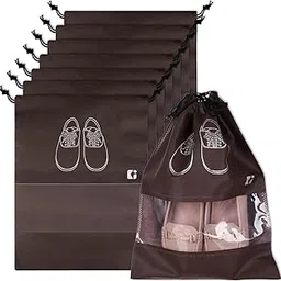 quick kart Clear Shoe Storage Bags with Drawstring – Travel-Friendly, Dust-Proof Shoe Organizer for Men and Women – Waterproof,Shoe Pouch,Reusable,Shoe Bags Pouches Travel(Multicolour) (6)-picture-44