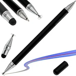 iaccessories 3-in-1 Stylus Pen - Silicon Fine Point Disc Tip, Round Tip, Ballpoint for All Touchscreens Devices iOS, Android Mobile Phones, Tabs, Pads - Black-picture-19