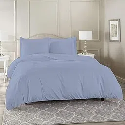 Premium Duvet Cover – Single Color, 210 Thread Count| Ultra Soft, Easy Care & Breathable | Luxury Bedding for Bedroom | Durable | 90 X 95 | Light Blue-picture-14