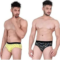 big button Men's Premium Cotton Printed Stretch Brief 2 Pcs Pack-picture-12