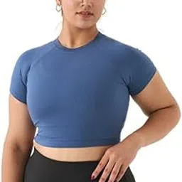 spirit animal Tshirt, Crop Top for Women Plus Size| Solid Tshirts for Women | T-Shirts for Gym Workout | Casual Tshirts for Women Summer-picture-32
