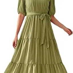 Women's Gown Puff Sleeve, Occasion Wear-picture-12