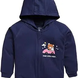 peek a boo Infant Full Sleeves Front Open Hooded Jacket, 100% Cotton Loopknit Fabric, Ultra-Soft with Breathable Comfort-picture-32