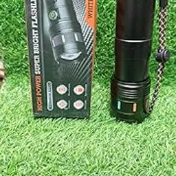 JGG Jain Gift Gallery Rechargeable Aluminum Alloy Flashlight with Three Level Lights Adjustments,Durable and Waterproof Torch Light for Camping,Hiking and Outdoors,Compact & Portable LED Torch-image-95