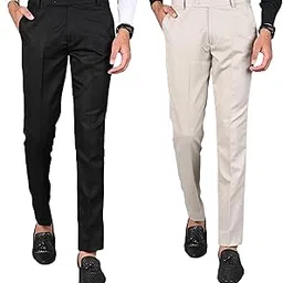 shbm Formal Pants for Men | Men's Regular Fit Formal Pant Combo | Non Stretchable Trouser | Office wear Trousers-picture-34