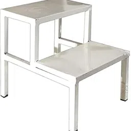 generic AE Bed Side Foot Step Stool Double with Anti Slippery Metal Coating Top Medical Furniture for Hospital/Clinic/Nursing Home and Domestic Use (Foot Step, Standard)-picture-16