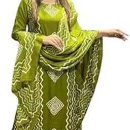 Women's Bandhani Print Cotton Blend Salwar Suit Set with Dupatta – Purple | Ethnic Wear for Festivals & Casual Outings-image-68