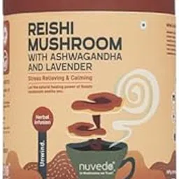 Nuvedo Reishi Mushroom With Ashwagandha And Lavender, Helps Sleep Quality Lowers Stress Balances Immune System Organic Herbal Infusion Drink Mix Powder, 50 Sachet, 50 g, Pack Of 1-picture-49